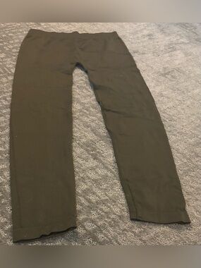 Adult Slim Straight Olive Green Pants